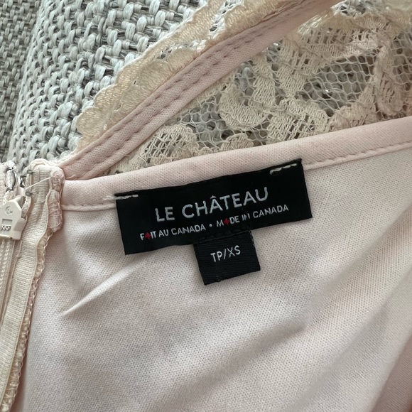 Le Chateau nude sequin lace midi dress - Picture 5 of 5